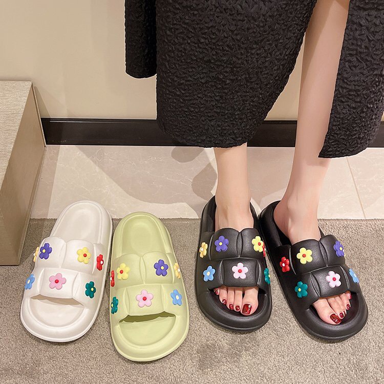 Dép đúc quai ngang đế cao 4cm, Mẫu bánh mì nữ dáng hàn chất liệu eva siêu êm MSP703