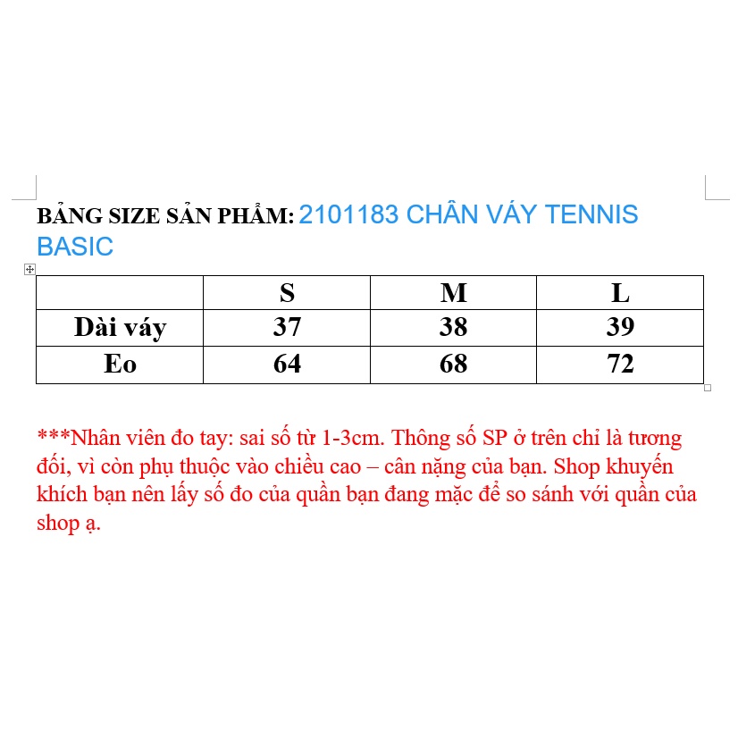 2101183 Chân váy tennis xếp ly cho nữ trơn ulzzang basic nhiều màu có size phong cách hàn quốc