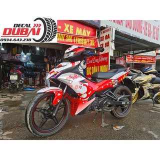 Tem Trùm Exciter 150 Doraemon Đỏ Trắng