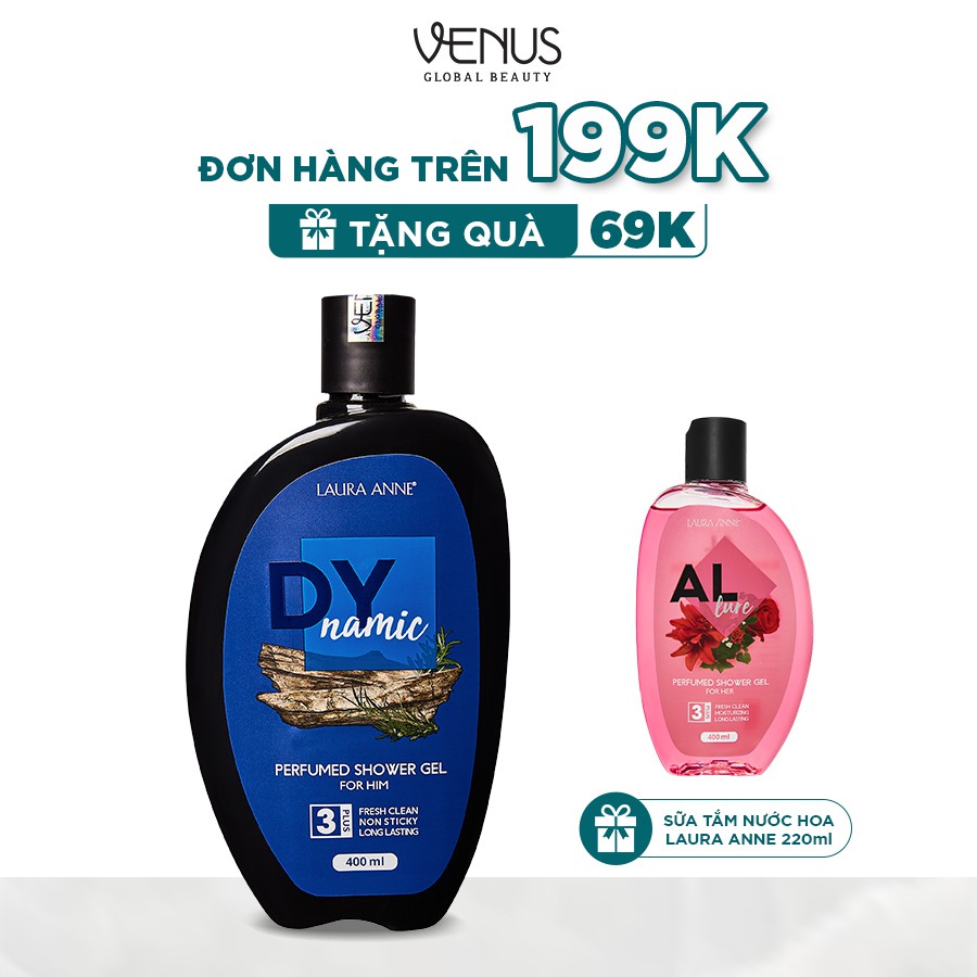 Sữa tắm nước hoa nam Laura Anne Dynamic 400ml chính hãng