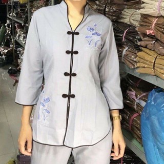 đồ lam đi chùa (cổ tàu sen)