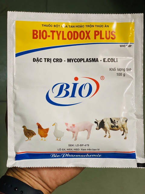 [Mã PETHOT giảm 8% đơn 199K] BIO TYLODOX PLUS TRỊ CRD ECOLI cho VẬT NUÔI