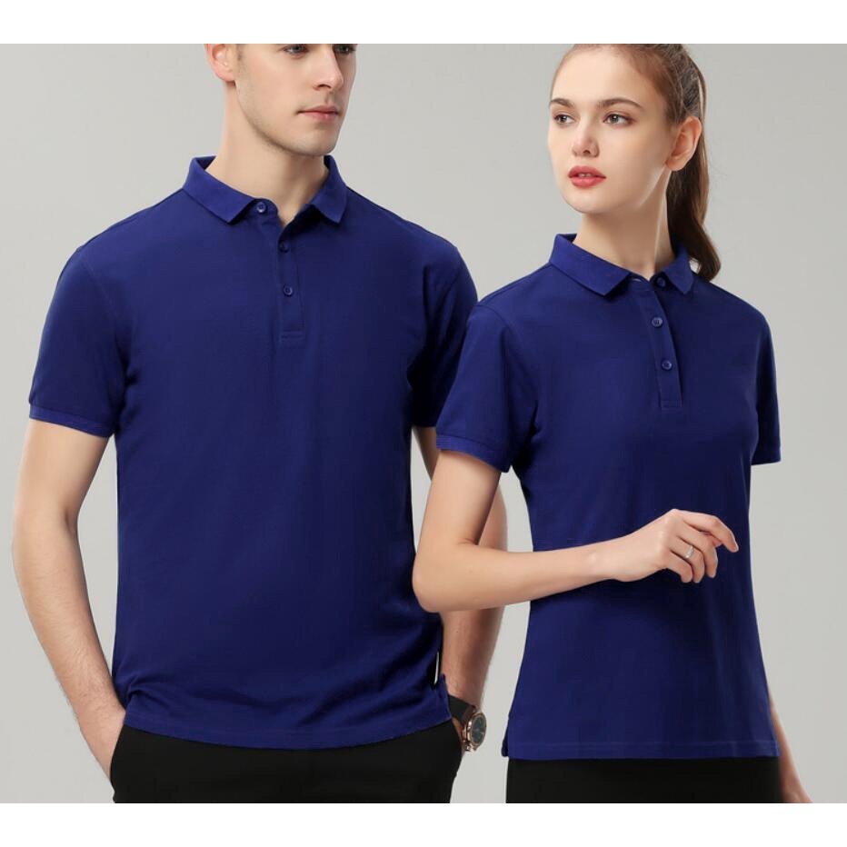 Áo thun polo nam nữ cổ bẻ HUTA PT018 màu xanh đen, vải cá sấu 4 chiều, ngắn tay