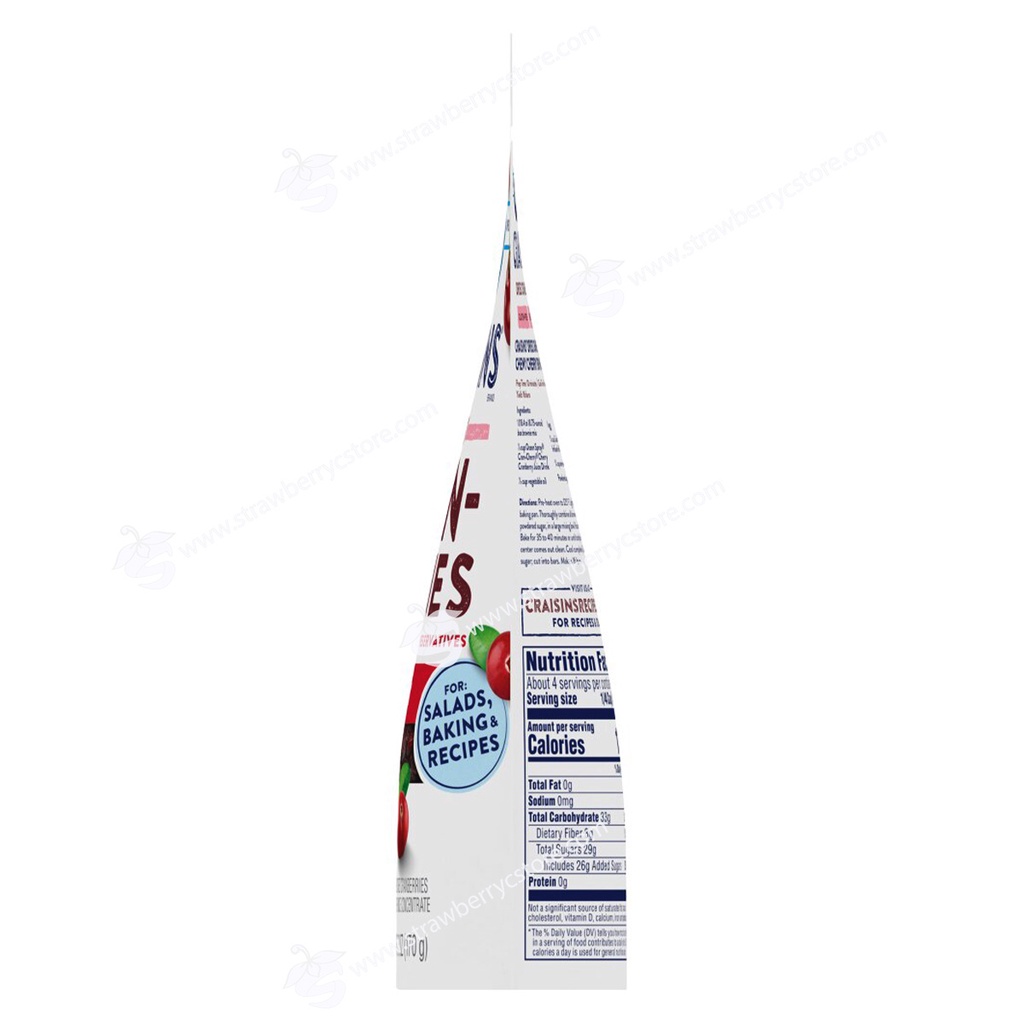 Nam Việt Quất Sấy Khô Vị Tự Nhiên Ocean Spray Craisins Original Dried Cranberries, Gói 170g