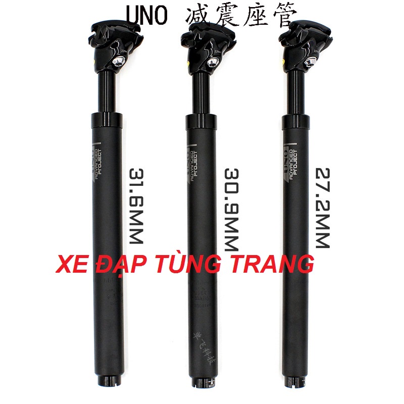 Cọc yên nhún / giảm sóc  UNO Taiwan 27,2/30,9/31,6 x 350mm