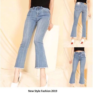 QUẦN JEAN NỮ TRƠN ỐNG LOE 9 TẤC CAO CẤP 2019 STYLELOVER288