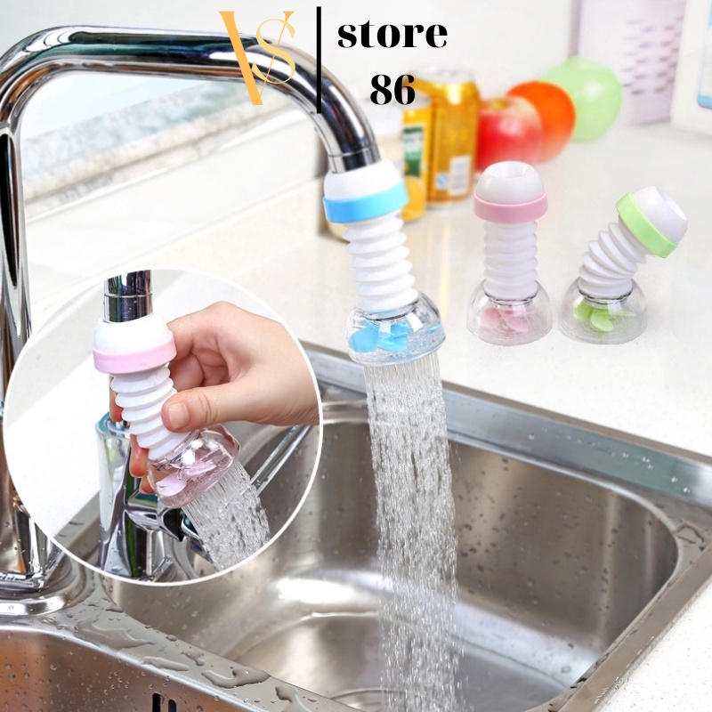 Đầu Vòi Nước Tăng Áp Dây Nối Đầu Vòi Nước Tăng Áp Có Nút Điều Chỉnh Xoay 360 Cực HOT