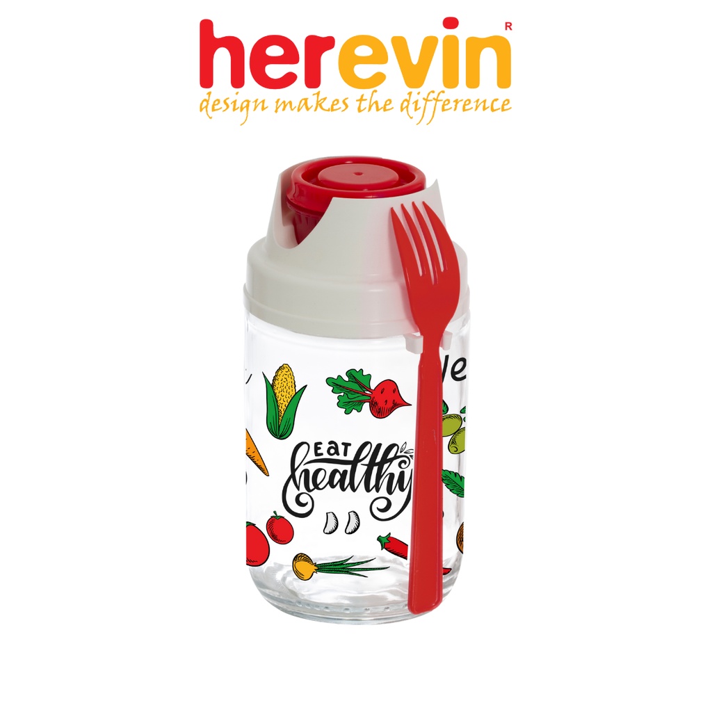 Bộ 3 Hũ Salad Thuỷ Tinh Herevin 660ml - HEHU131614-807