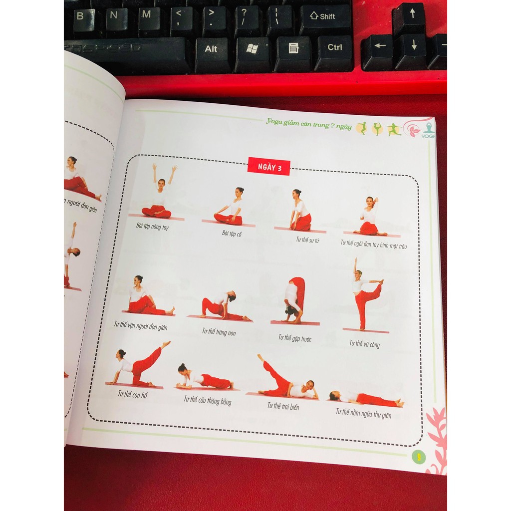 Sách - Yoga giảm cân trong 7 ngày (Kèm đĩa DVD)