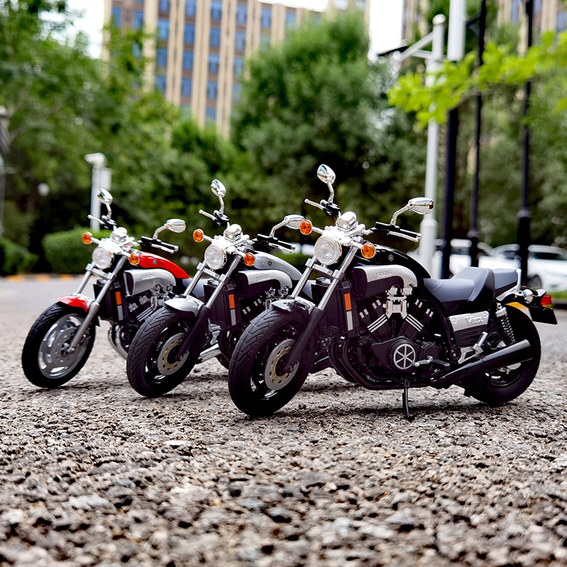 Mô Hình Xe Mô Tô YAMAHA Vmax Khóa Dán Lớn Tỉ Lệ 1: 12