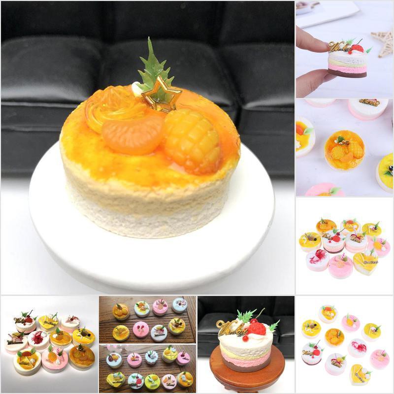 [HoMSI] 2 pcs cup cake miniatures food decor for dollhouse kitchen SUU