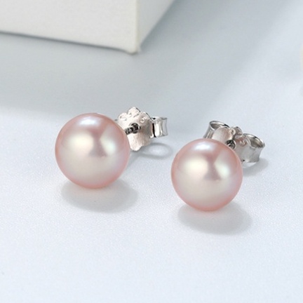 1 cặp bông tai ngọc trai nước ngọt tự nhiên 7-8mm