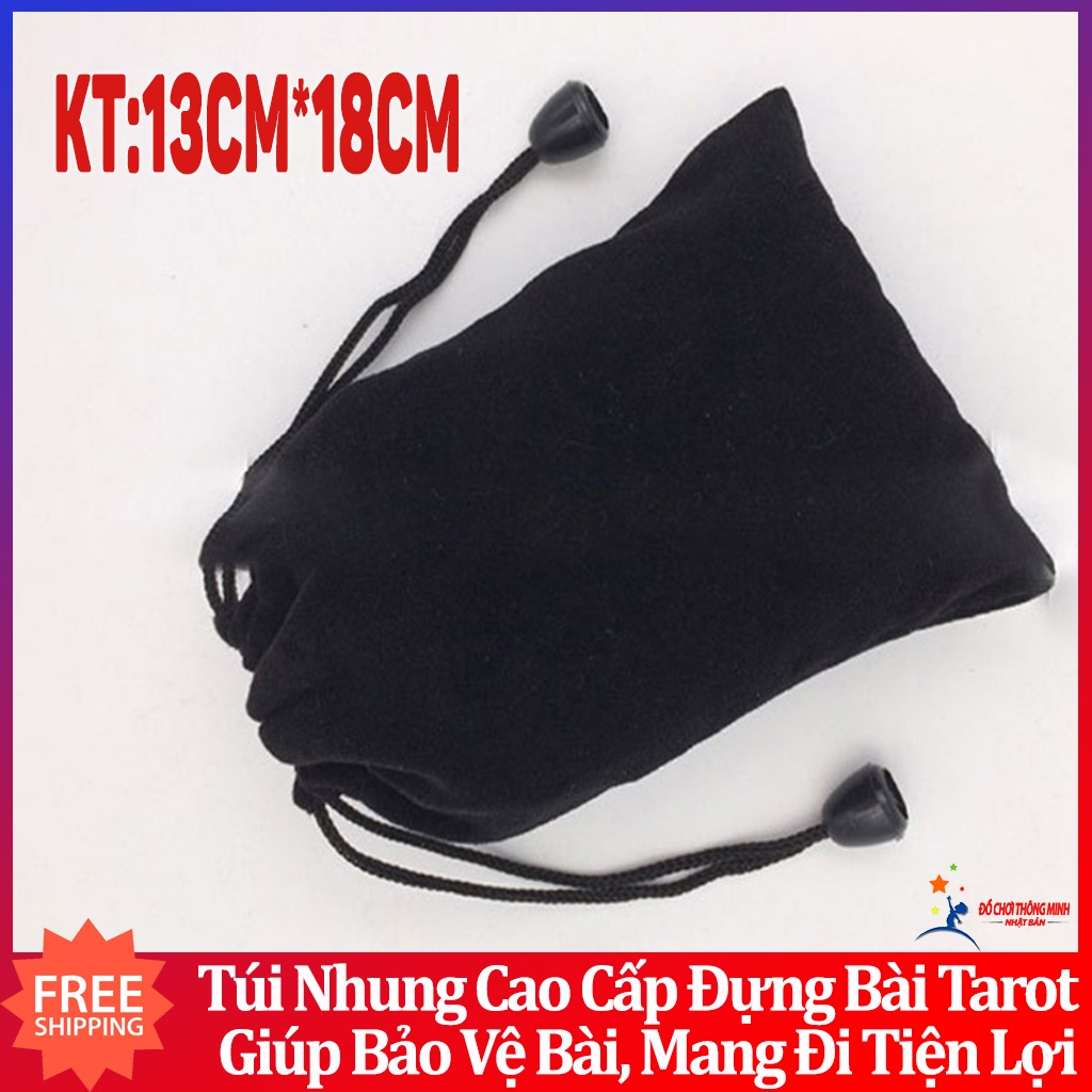 Túi Nhung Dây Rút 13x18 Cm Đựng Bài Tarot Oracle Lenormand Mang Đi Tiện Lợi dành cho bài Size gốc