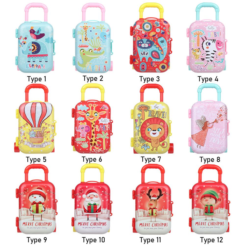 Vali đựng kẹo mini trang trí nhà búp bê họa tiết hoạt hình dễ thương