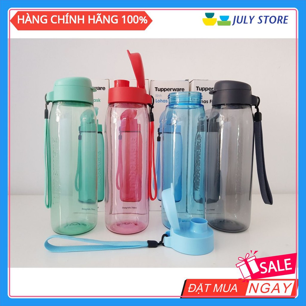 Bình nước Tupperware 💕Freeship Extra💕Lohas 750ml Tupperware