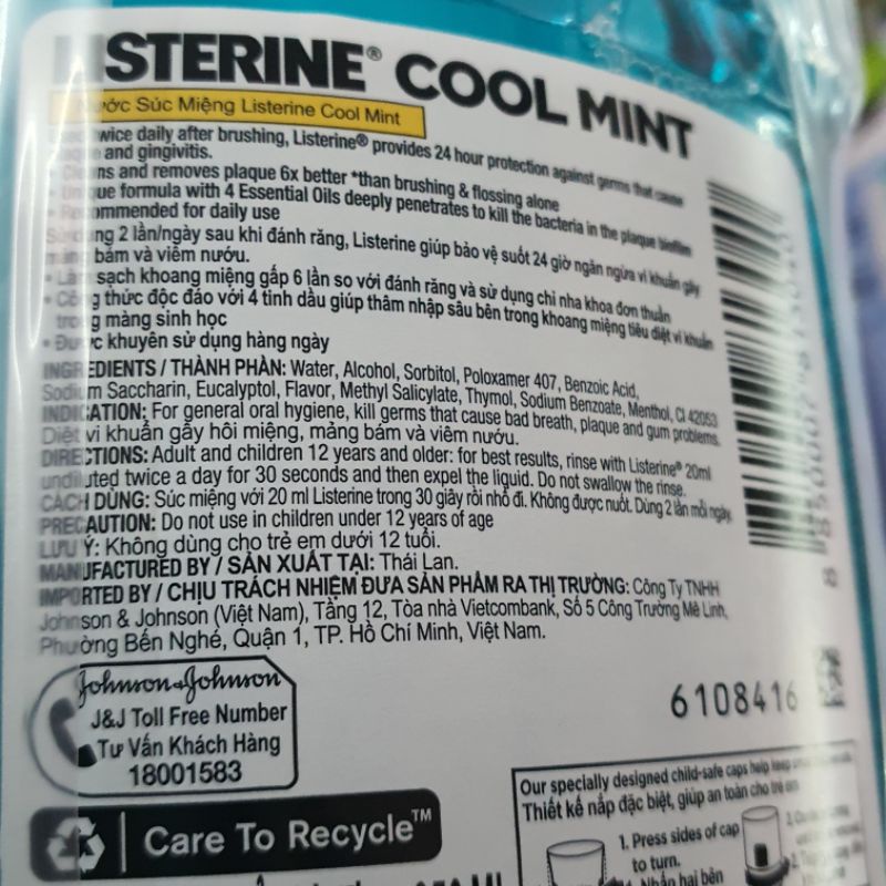 Nước súc miệng Listerine - Đông Anh Pharmart