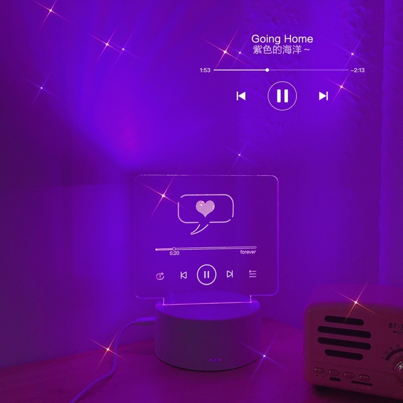 [Có sẵn] Đèn ngủ led 3D hình trái tim phong cách Hàn Quốc- Thích hợp trang trí phòng, làm quà tặng sinh nhật