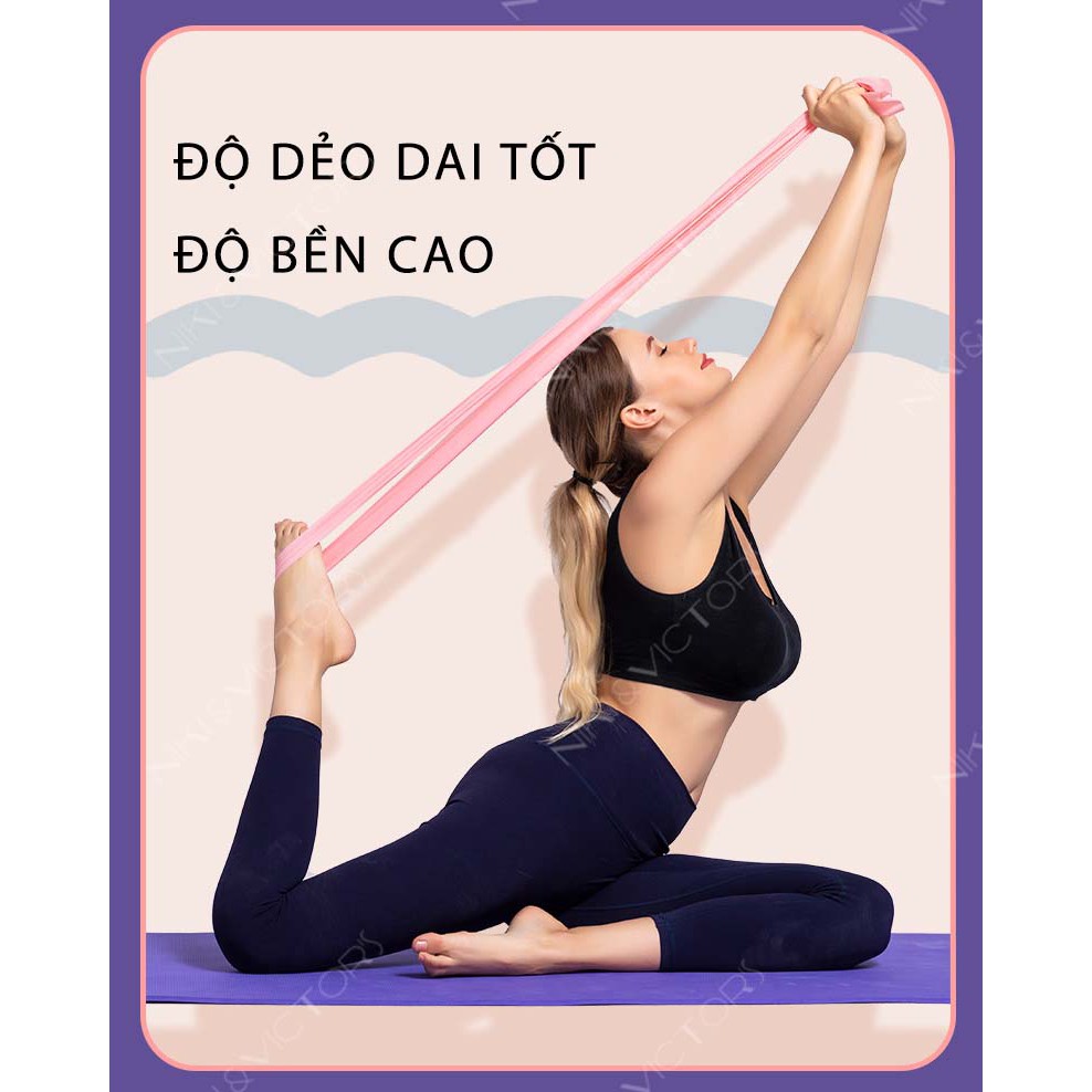 Dây Cao Su Đàn Hồi Kháng Lực Tập Thể Dục Yoga 1,5 Mét Và 2 Mét