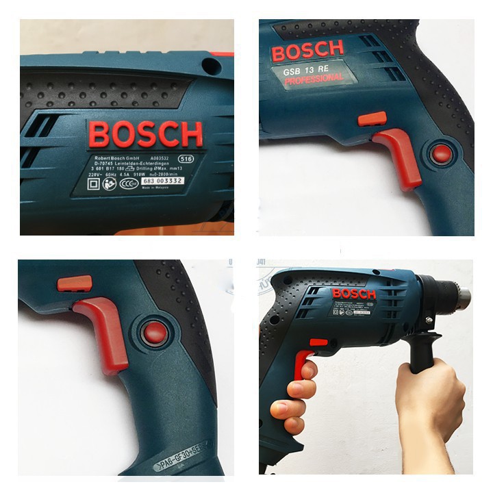 MÁY KHOAN TƯỜNG, SẮT, GỖ BOSCH KHOAN 13 LY - PROFESSIONAL GSB 13RE - BẢO HÀNH TOÀN QUỐC