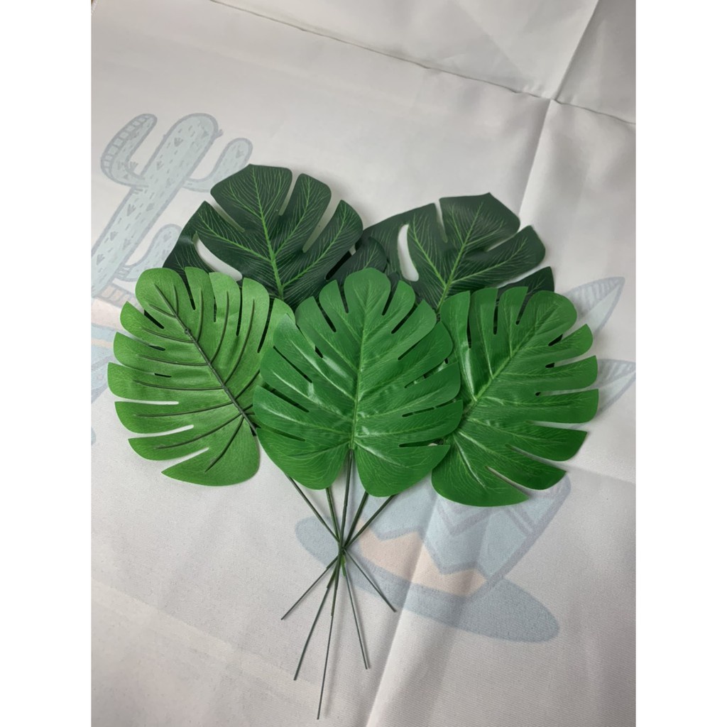 Lá Monstera nhân tạo trang trí, decor, phong cách Bắc Âu