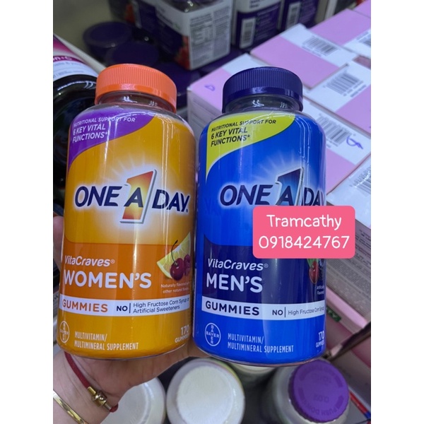 one a day gummies-Kẹo bổ xung vitamin dành cho nam nữ