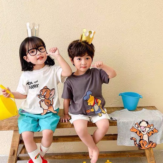 Áo thun trẻ em Con Xinh cotton hình thêu chuột JERRY dễ thương,độc đáo, thời trang dành cho trẻ em từ 4 đến 10 tuổi