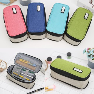 Túi vải canvas đựng bút dễ thương（Random Color）