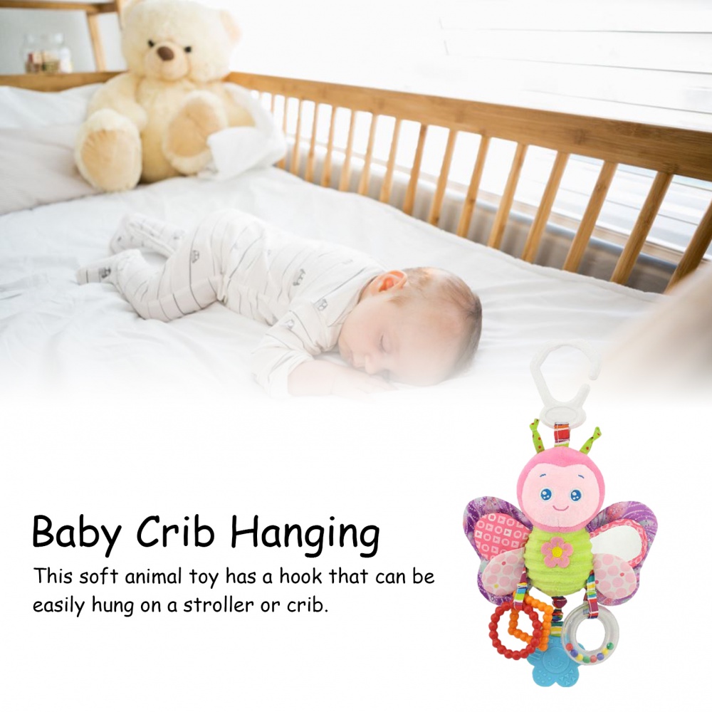 Đồ Chơi Thú Nhồi Bông Mềm Treo Xe Đẩy/Xe Đẩy Cho Bé 3-12 Tháng Tuổi