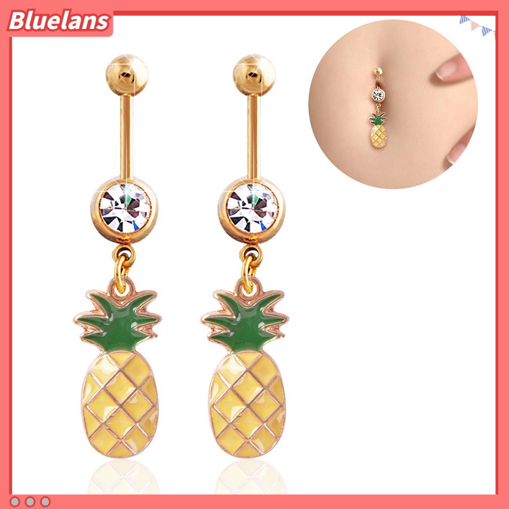 Khuyên Rốn Hình Quả Dứa Đính Đá Cá Tính