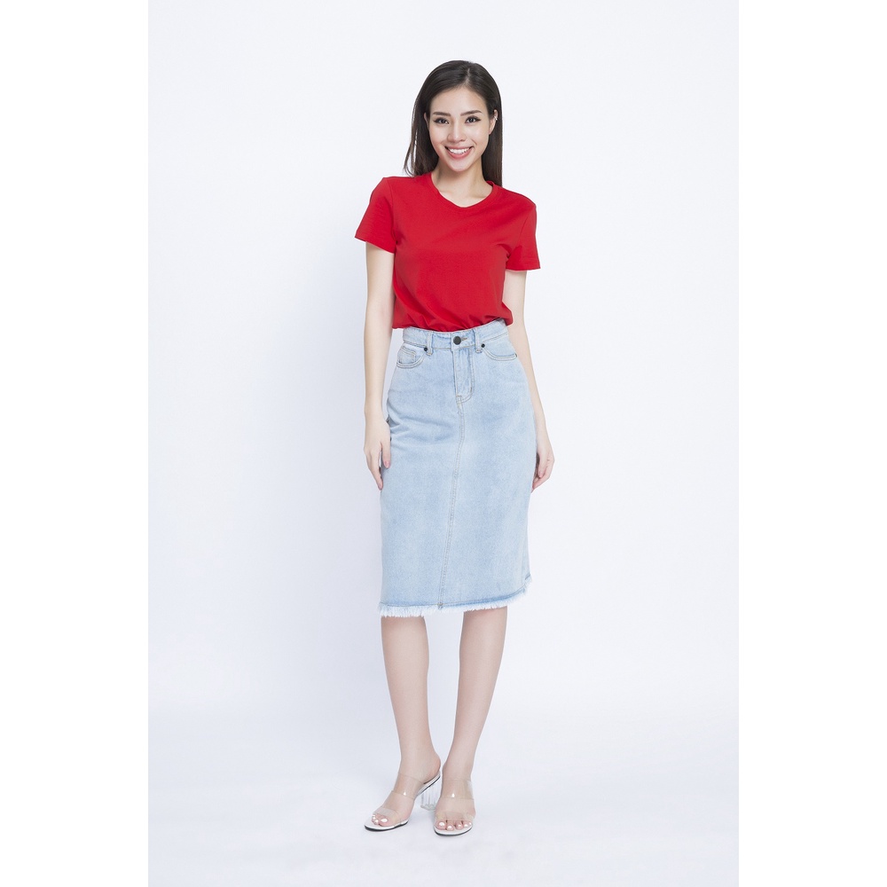 Áo thun cổ tròn nữ IVY moda MS 57P0092