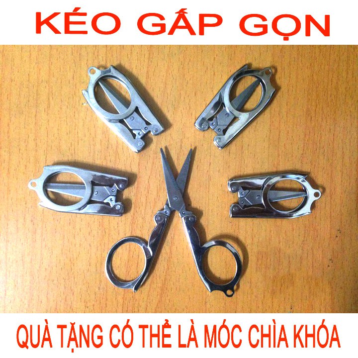 Kéo gấp nhỏ gọn bằng inox mini tiện lợi bỏ túi , kéo cắt tỉa lông mũi lông mày mini có thể gấp gọn du lịch FERADO