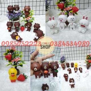 Móc khóa gấu Brown và thỏ Cony ( sỉ 10k)