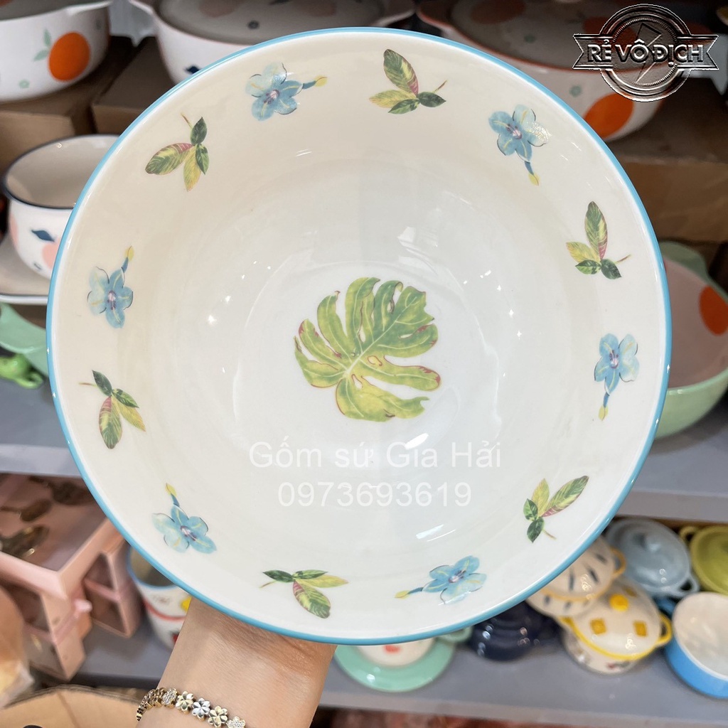 Bộ bát đĩa xanh biển cả cực cute
