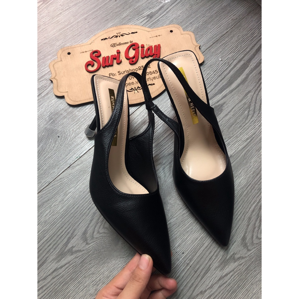 ẢNH THẬT GIÀY CAO GÓT NỮ TRƠN MŨI NHỌN GÓT ĐŨA CAO 7P