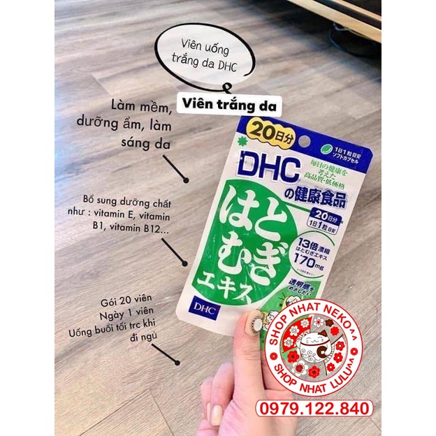 Viên uống Trắng da Adlay Extract DHC Nhật Bản 20 ngày | BigBuy360 - bigbuy360.vn