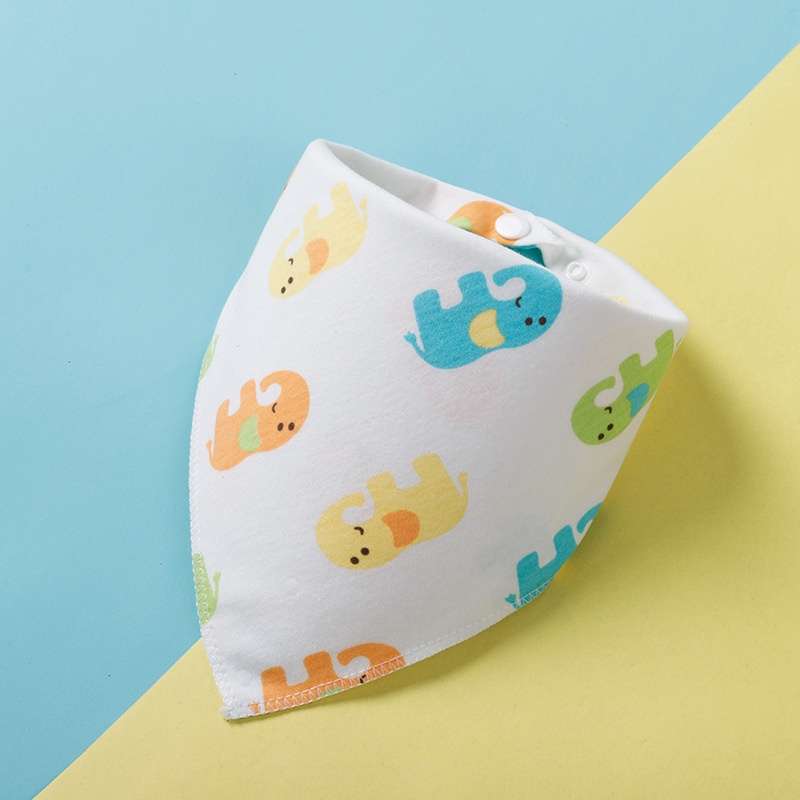 Yếm Ăn Cotton Hình Tam Giác Thấm Hút Tốt Chống Bụi Bẩn Tiện Dụng Cho Bé