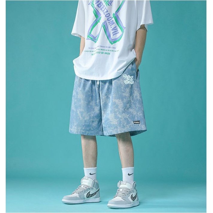 Quần đùi nam ống rộng bóng rổ màu xanh nước biển đẹp k236 Pon.mens