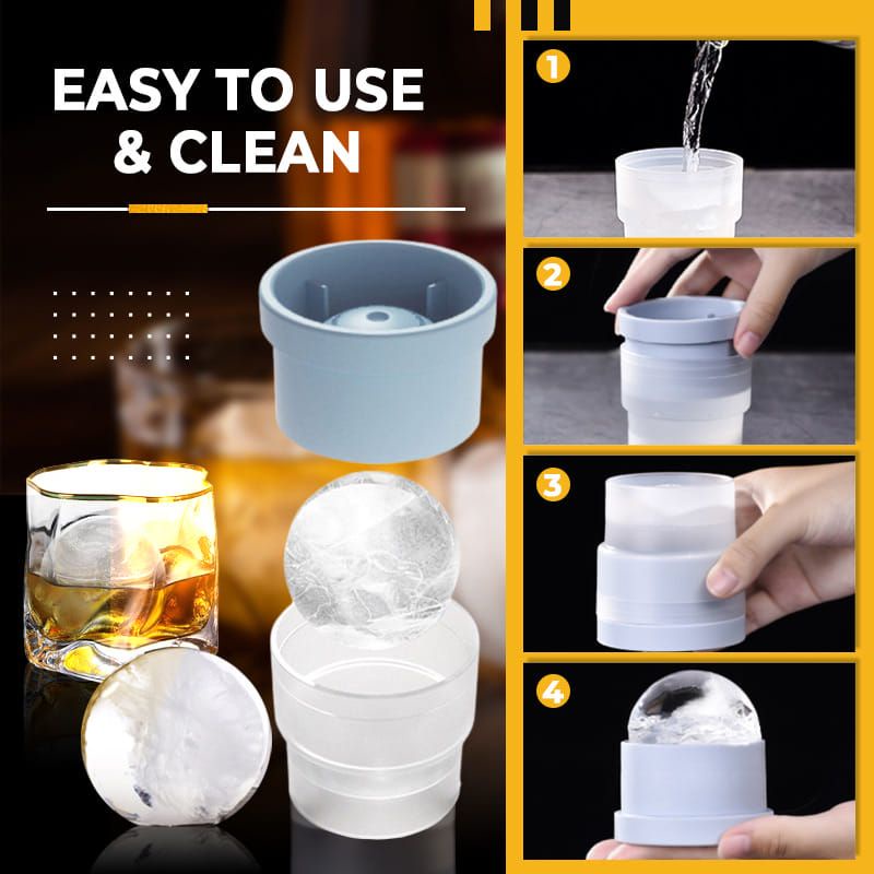 Khuôn Silicone Làm Nước Đá/Sô Cô La Hình Cầu 3D DIY