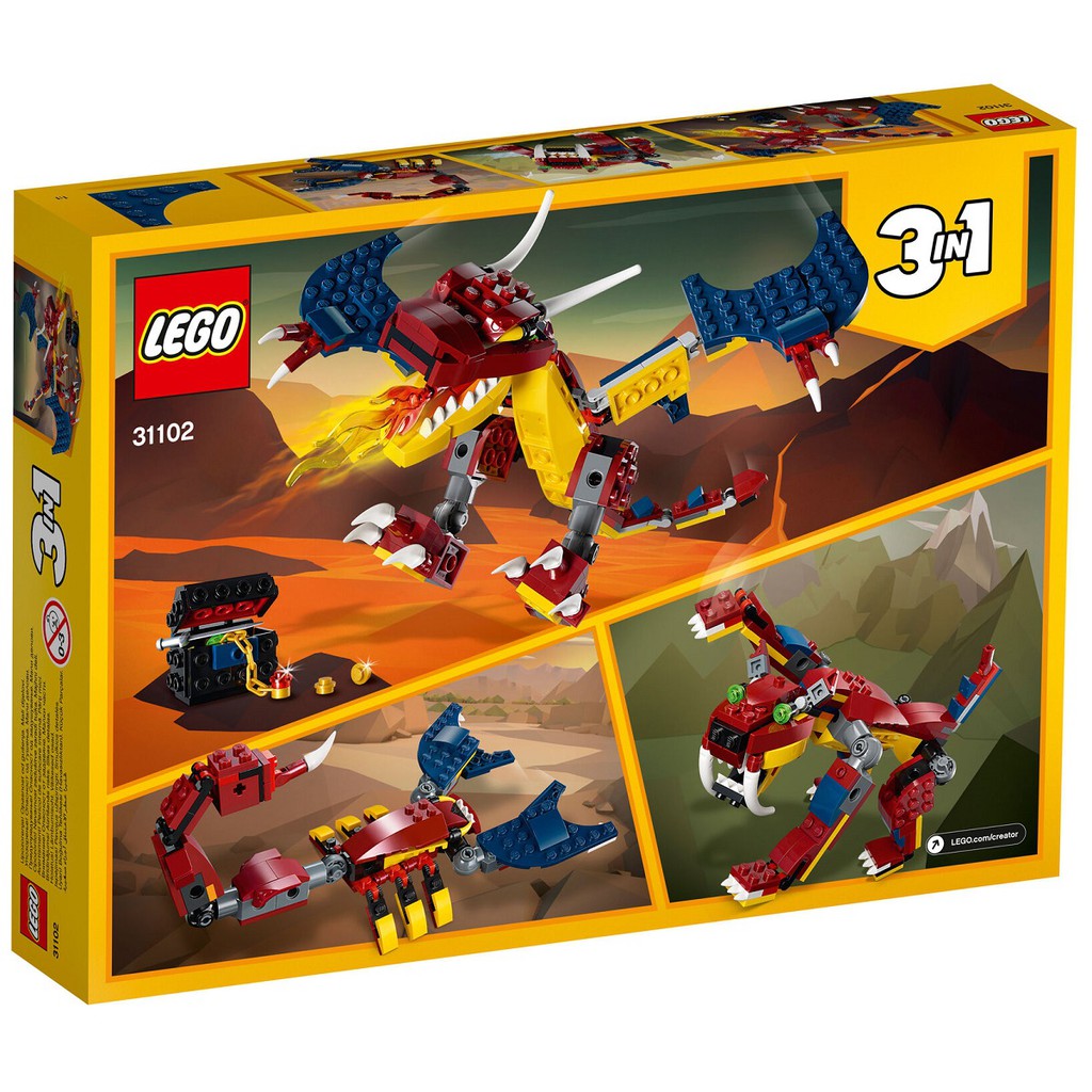 Bộ lắp ráp Rồng Lửa - LEGO Creator 31102 (234 Chi Tiết)