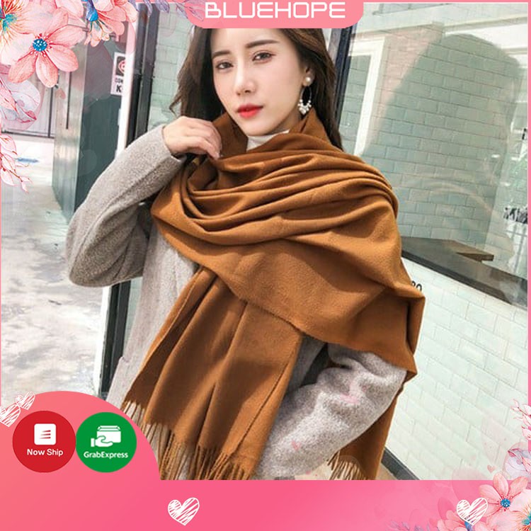 _ KHĂN CHOÀNG CASHMERE CÁC MÀU TRƠN CỰC MỊN ĐẸP