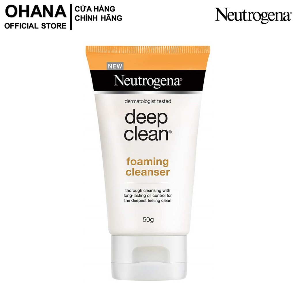 Sữa Rửa Mặt Neutrogena Làm Sạch Sâu Và Kiểm Soát Nhờn Neutrogena Deep Clean Foaming Cleanser 50g
