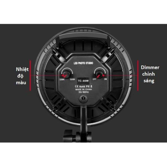 COMBO 2 ĐÈN LED STUDIO TC-80W