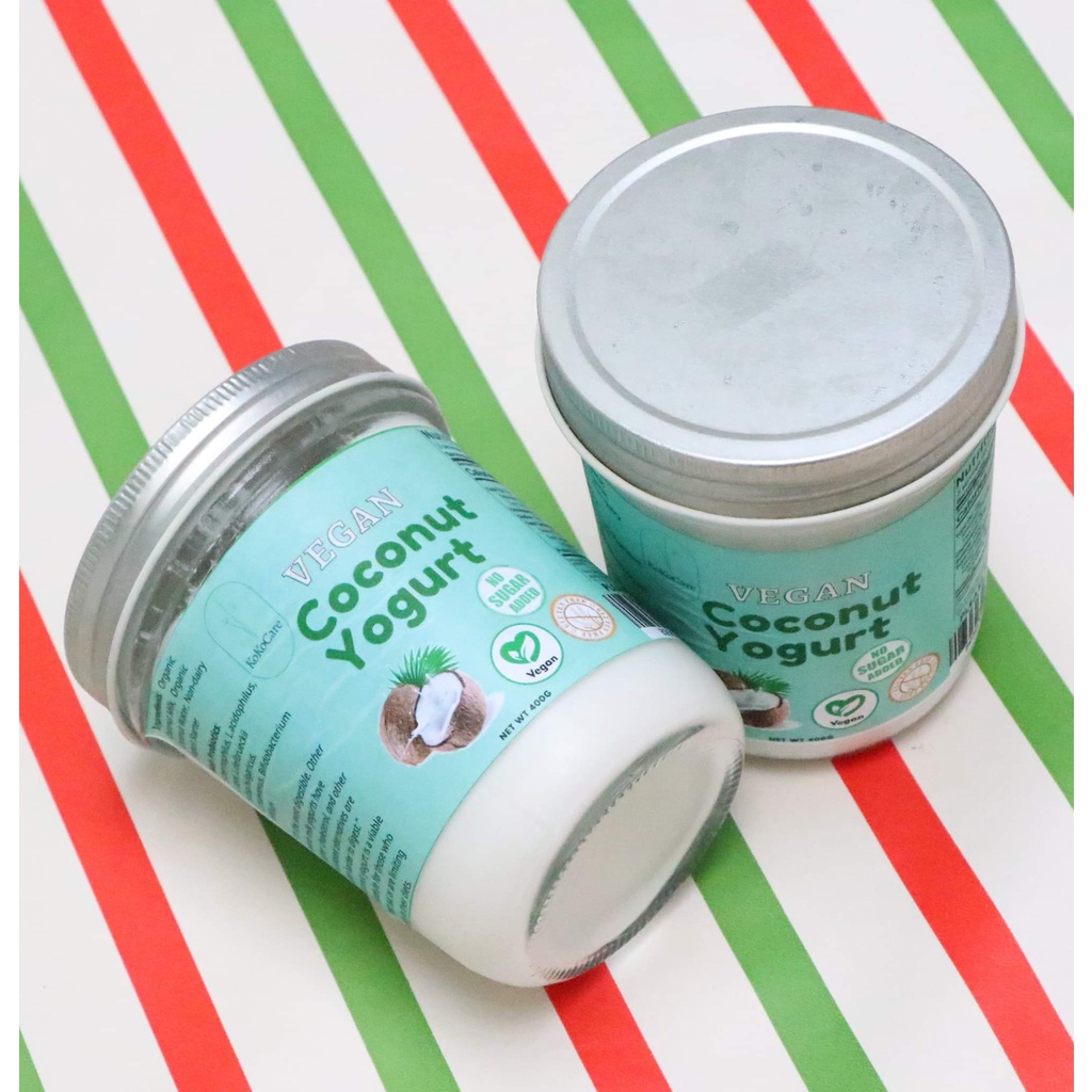 Sữa chua Dừa Thuần chay không đường ăn kiêng, giảm cân, keto - Vegan Coconut Yogurt KokoCare