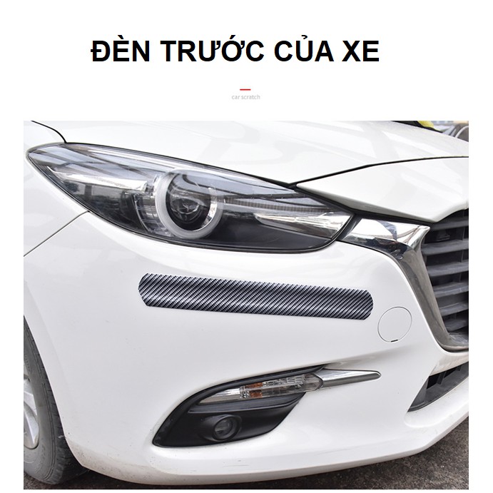 Nẹp Cacbon chống trầy xước bước chân xe ô tô - cuộn 1m ( TẶNG KEO 3M )