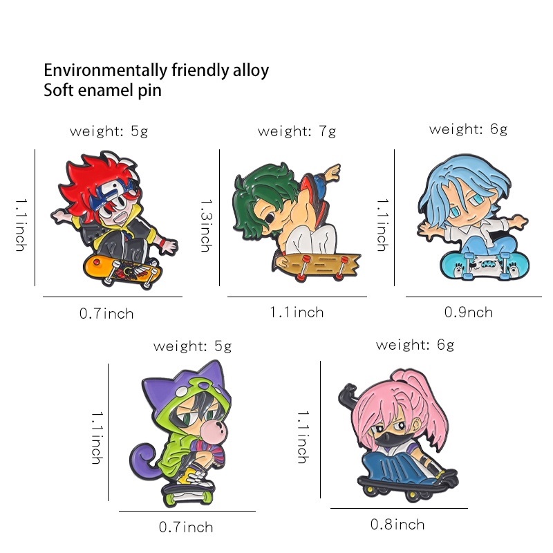 Pin cài áo manga anime SK8 The Infinity Trượt ván cực hạn chibi - GC497