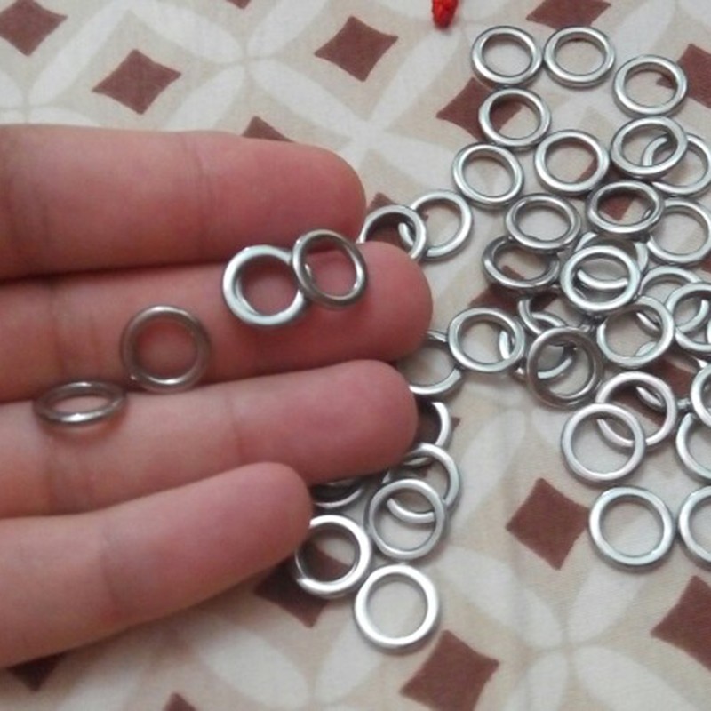 Solid ring jigging fishing accessories the best 304 stainless steel very large test