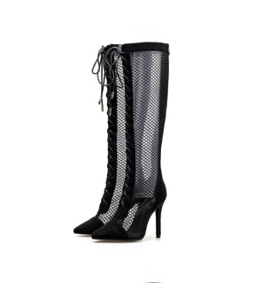 Giày boots cao gót chiến binh
