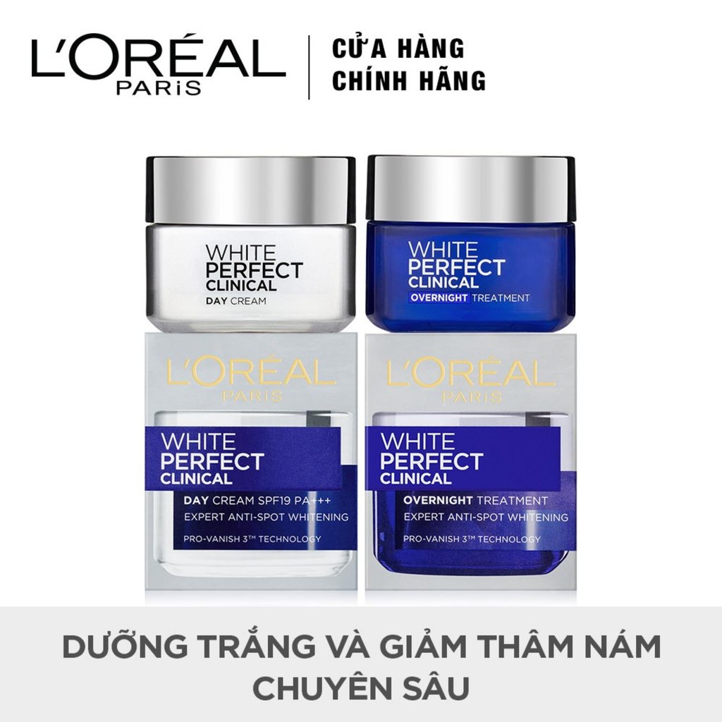 Kem Loreal White Perfect Clinical Giảm Thâm Nám Trắng Mịn 50ml