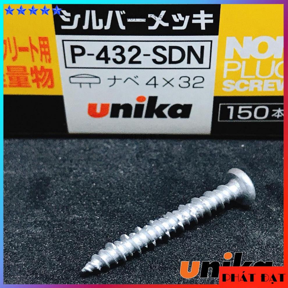 Ốc vít không cần dùng tắc kê - Vít đầu tròn chuyên bắt tường, bê tông Unika mã P (UNK)