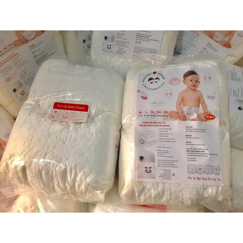 Combo 100 tã quần bbzone size m/l/xl/xxl cho bé